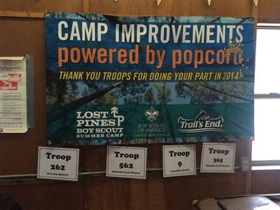 Troop 562 Recognized for service projects for Lost Pines Scout Reservation